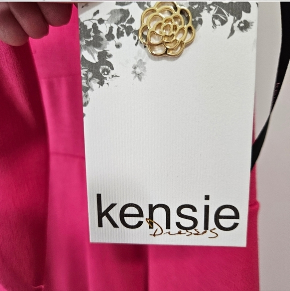 Hot Pink Midi Sundress Kensie NWT SZ 12 - Picture 5 of 6